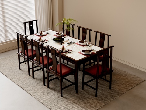 New Chinese Dining Table and Chair