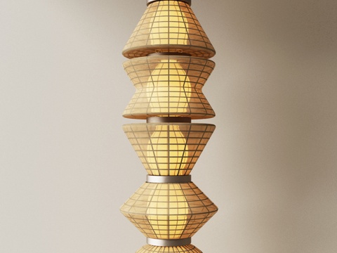 New Chinese-style rattan chandelier multi-head chandelier lantern chandelier