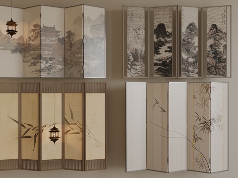 New Chinese Screen Ink Painting Screen