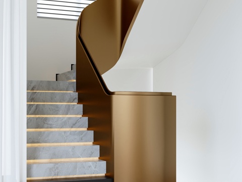 modern stairwell revolving staircase