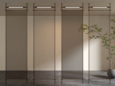 Metal mesh partition