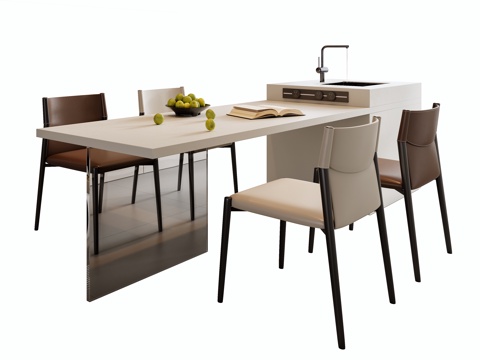 Modern Nakajima Dining Table and Chair