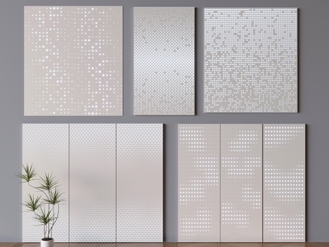 Perforated transparent plate Wall luminous punching aluminum plate Panel