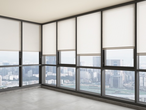 floor-to-ceiling windows bay windows shangri-la blinds blinds