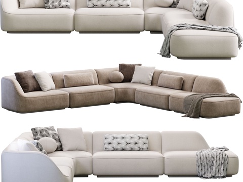 Modern corner sofa multiplayer sofa