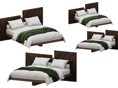 European-style platform bed double bed