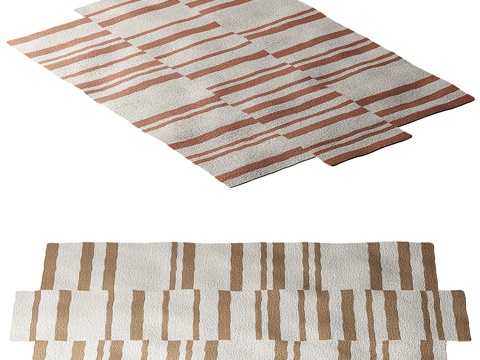 Modern fabric striped carpet