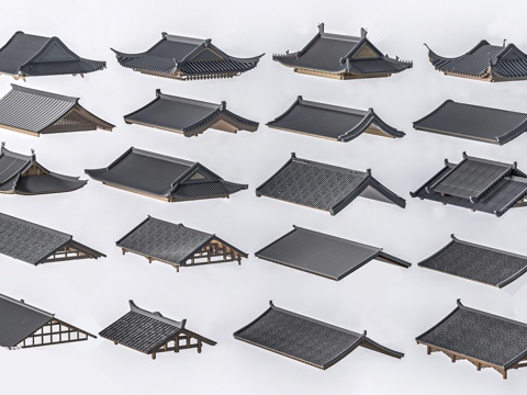 Chinese-style Ancient Roof Eaves Cornice Tile Roof