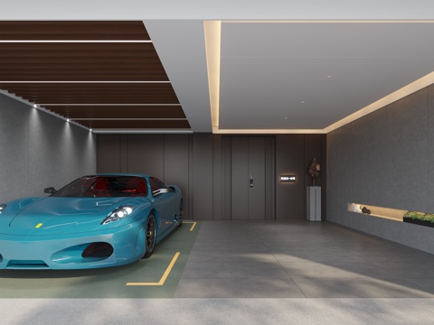 modern private car garage