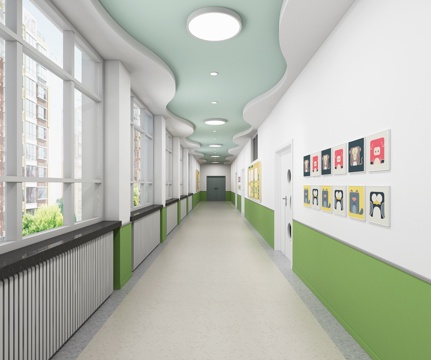 Modern Kindergarten Corridor