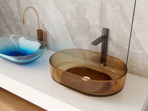 Modern glass wash basin glass wash basin glass counter basin