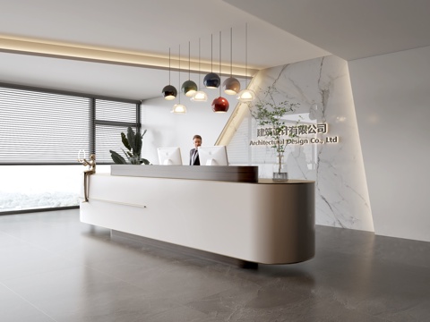 Modern Company Reception Area