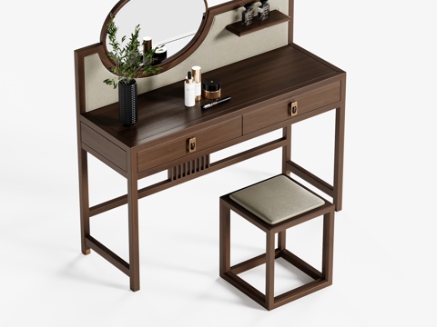 New Chinese Dressing Table Makeup Stool