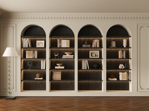 French Full Wall Bookcase