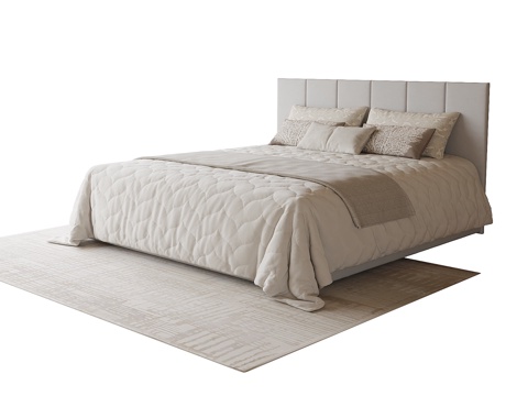 Modern fabric double bed