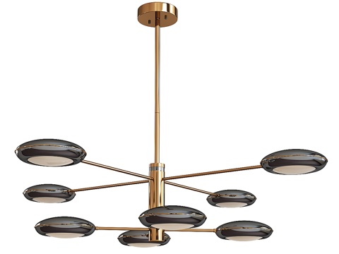 Modern multi-head chandelier