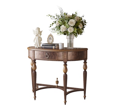 French Style Entrance Cabinet End View Dressing Table