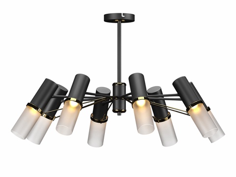 Modern multi-head chandelier