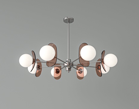 Modern multi-head chandelier