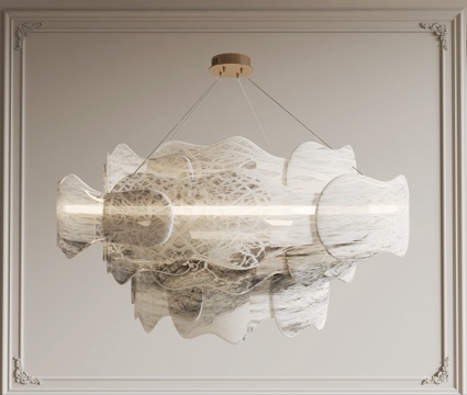 Neo-Chinese Style Marble Chandelier