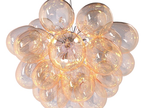 Glass ball chandelier