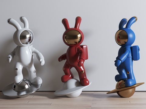 Modern Sculpture Ornaments Art Toying Astronaut Rabbit Sculpture