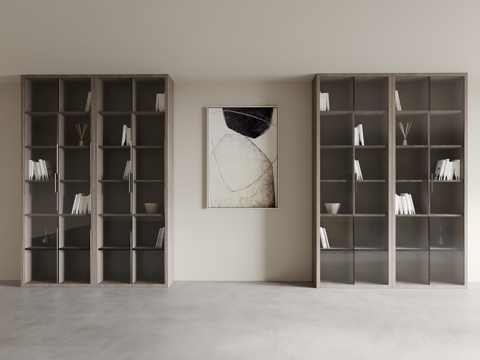 Modern Glass Bookcase