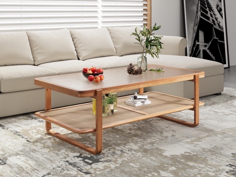 Nordic coffee table glass coffee table