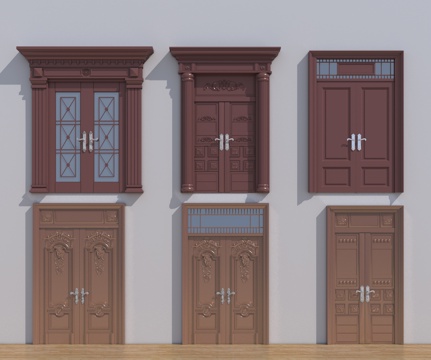 European-style double door