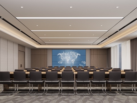 Modern large training room conference room