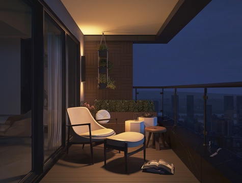 Modern leisure balcony