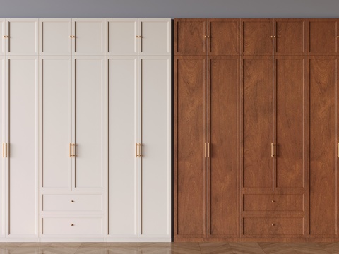 Middle-style swing-door wardrobe