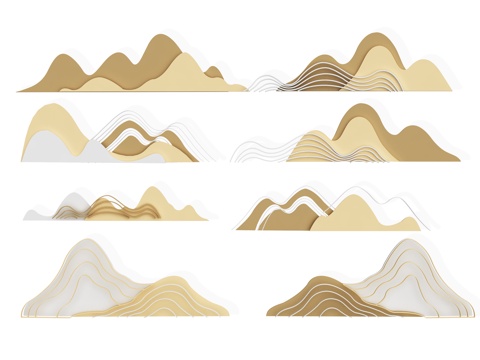 National tide landscape wall decoration rockery pattern