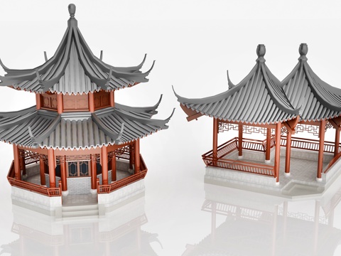 Chinese Architecture Ancient Architecture Pavilion Loft Landscape Pavilion