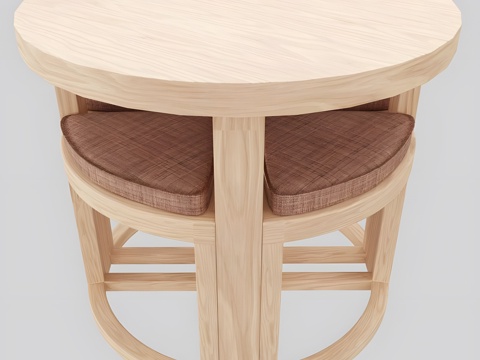 Round Dining Table and Chair Round Wood Table and Stool