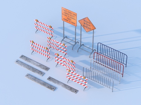 Construction Barrier Warning