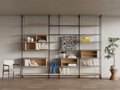 Modern Bookshelf Display Rack