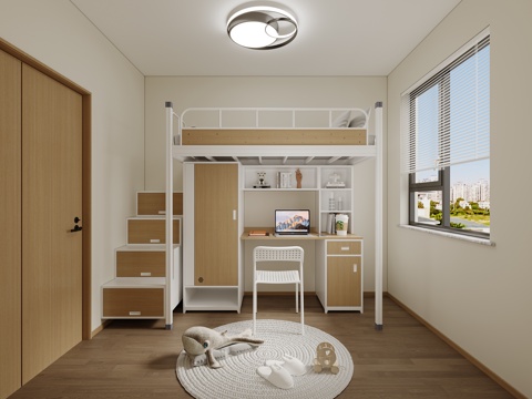 Dormitory bed, lower table, upper and lower bunk, dormitory bed