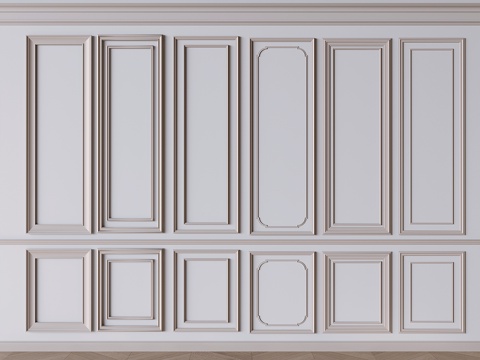 Cream Style Panel Carved Line Wall Panel