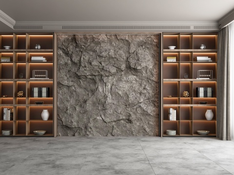 Modern Wall rock wall bookshelf wall