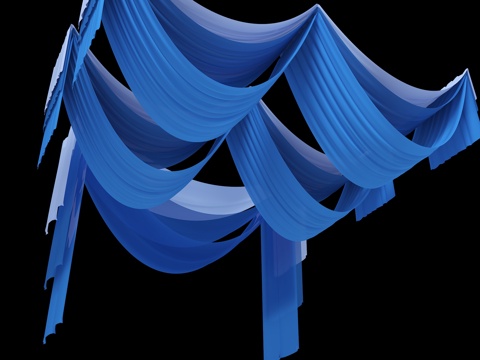 Curtain Slow Ceiling Wedding Valance Wedding Ceiling Decoration Blue Cloth Ceiling