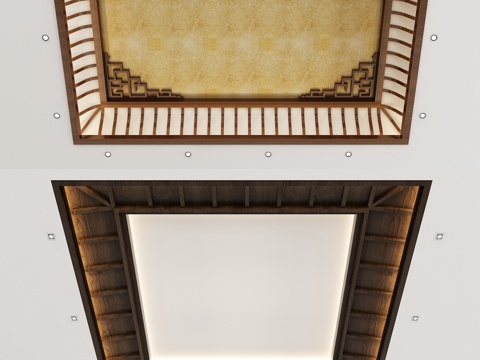 New Chinese-style Ceiling Wooden Vault Ceiling