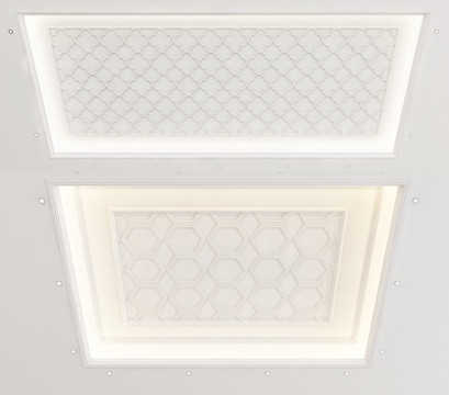 European-style ceiling with geometric pattern