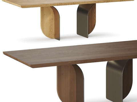 Simple dining table solid wood dining table