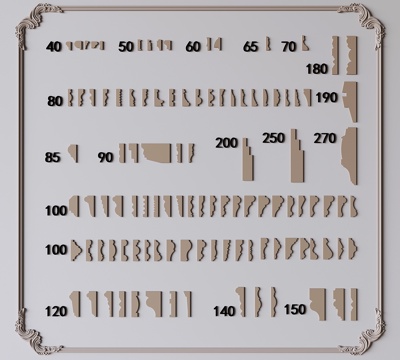 Jane Europe gypsum line line foot cornice line skirting line