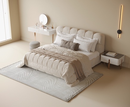 Cream Style double bed