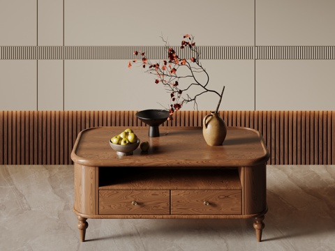 Antique solid wood coffee table