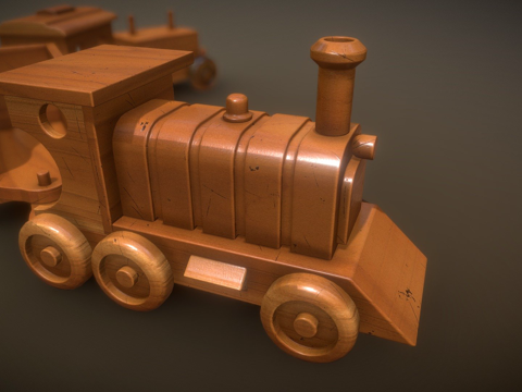 Wooden toy train