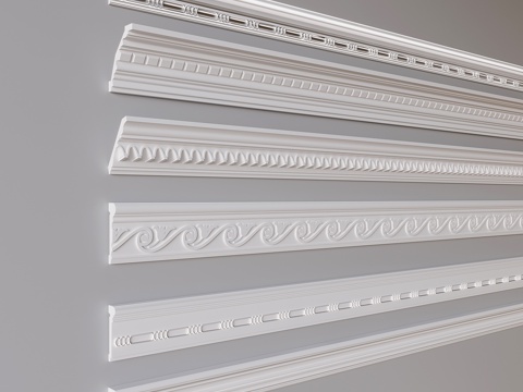 French plaster line skirting