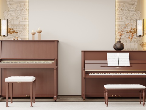 Modern paint mahogany piano